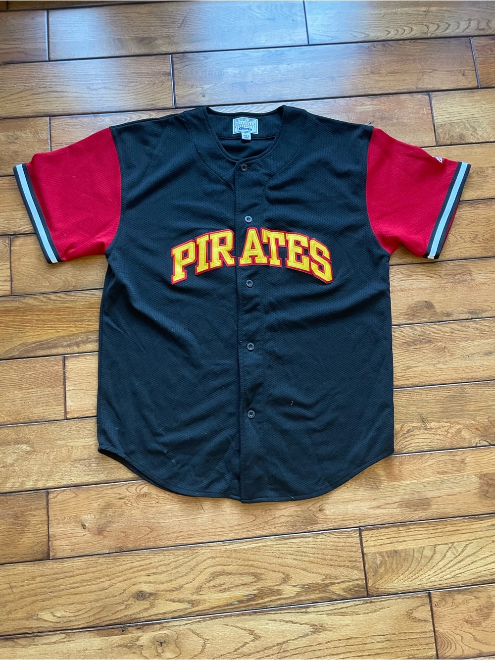 Vintage MLB Pirates Black Jersey with Red Sleeves